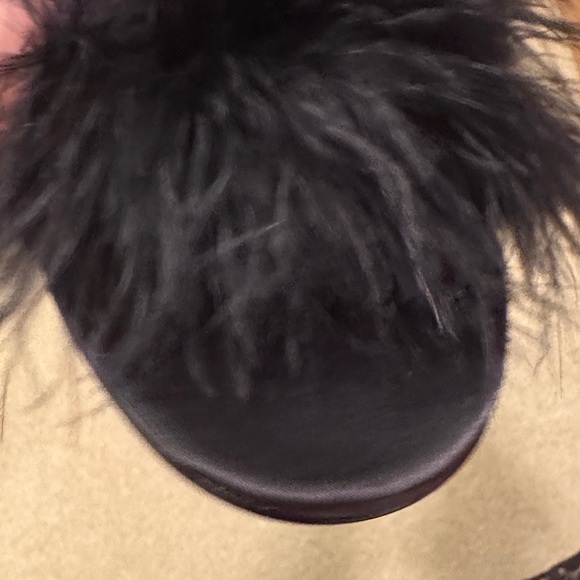 Vintage Victoria's Secret Black Feather Heels/Mules - Picture 13 of 16